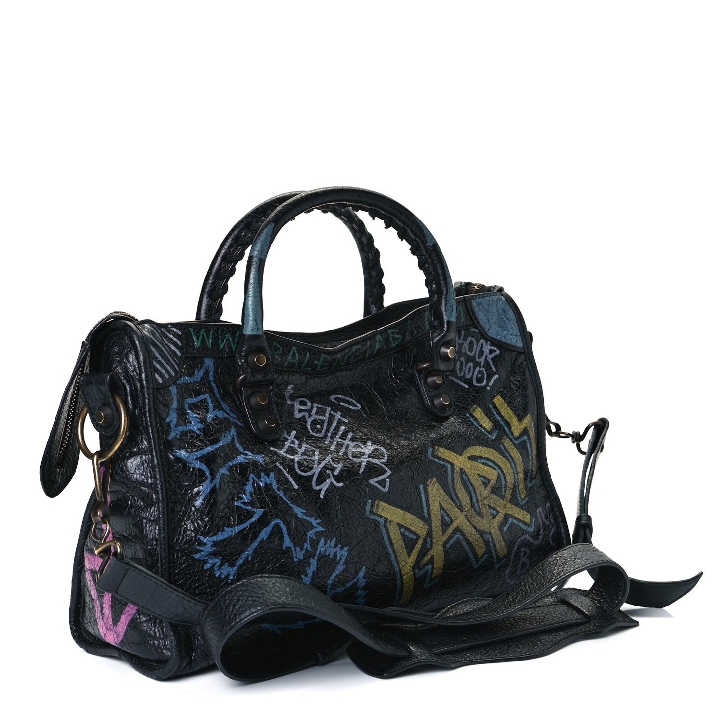 Agneau Graffiti All Over Classic Hardware S City Black Multicolor