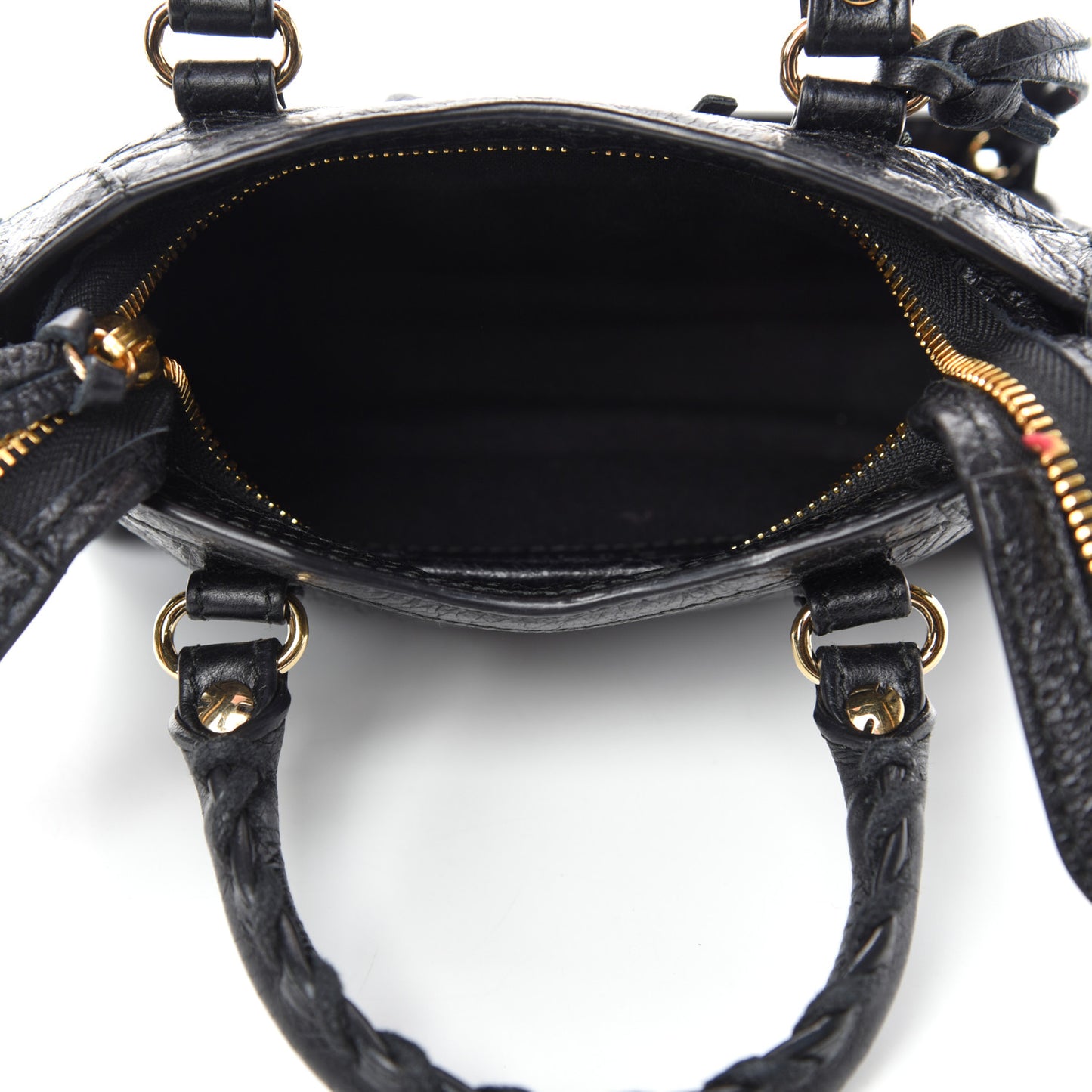 Agneau Classic Gold Hardware Nano City Black