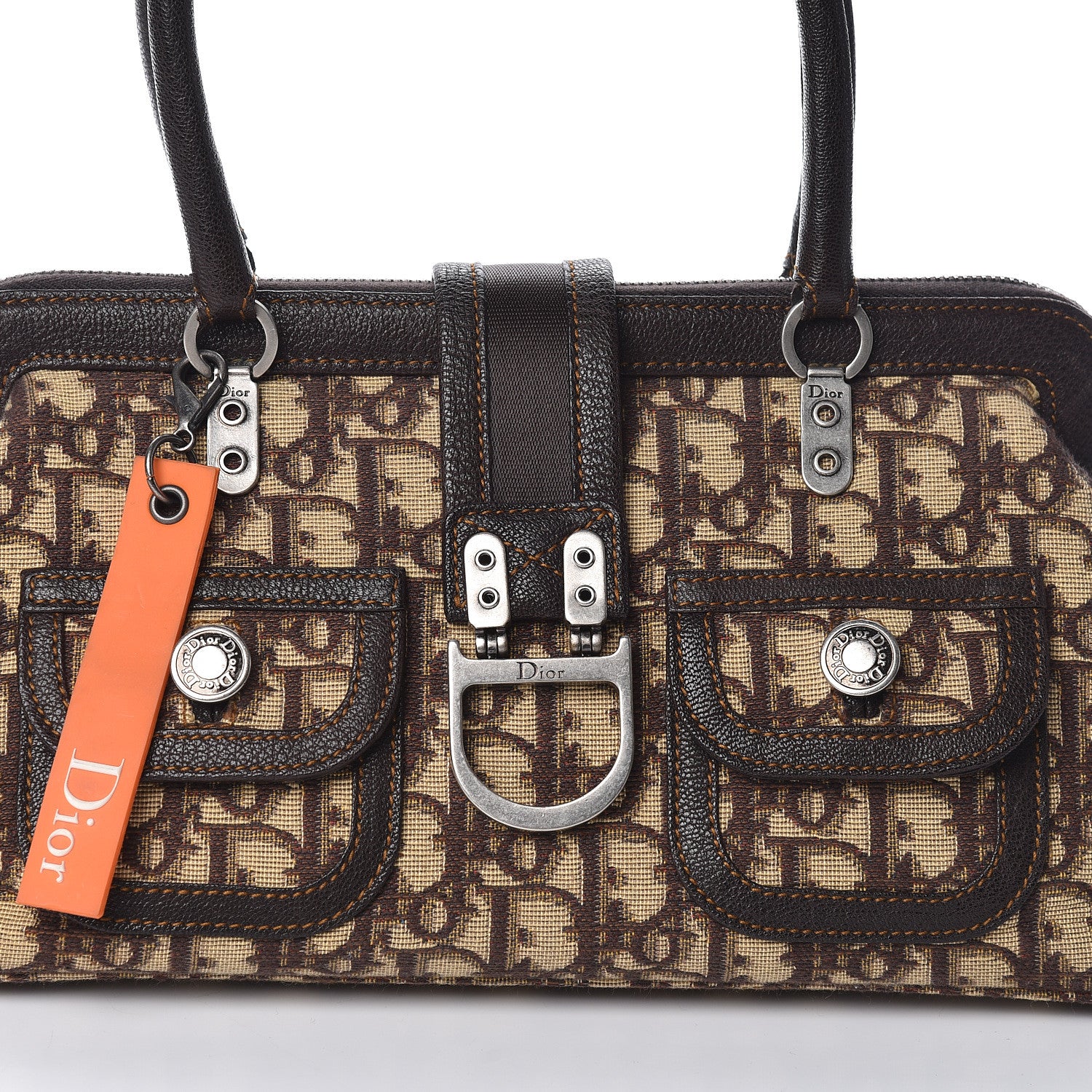 Christian Dior Monogram Flight Tote Brown 8 of 10
