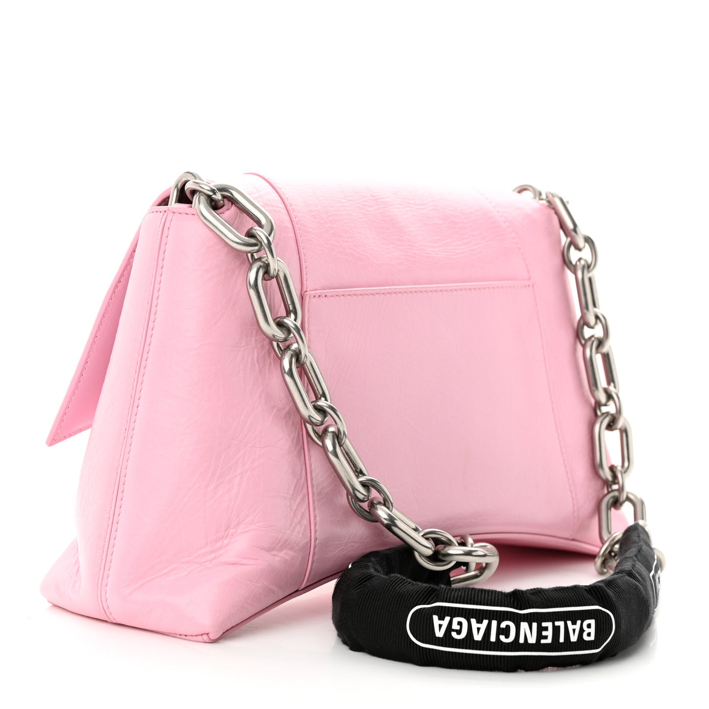 Calfskin S Downtown Shoulder Bag Candy Pink Black