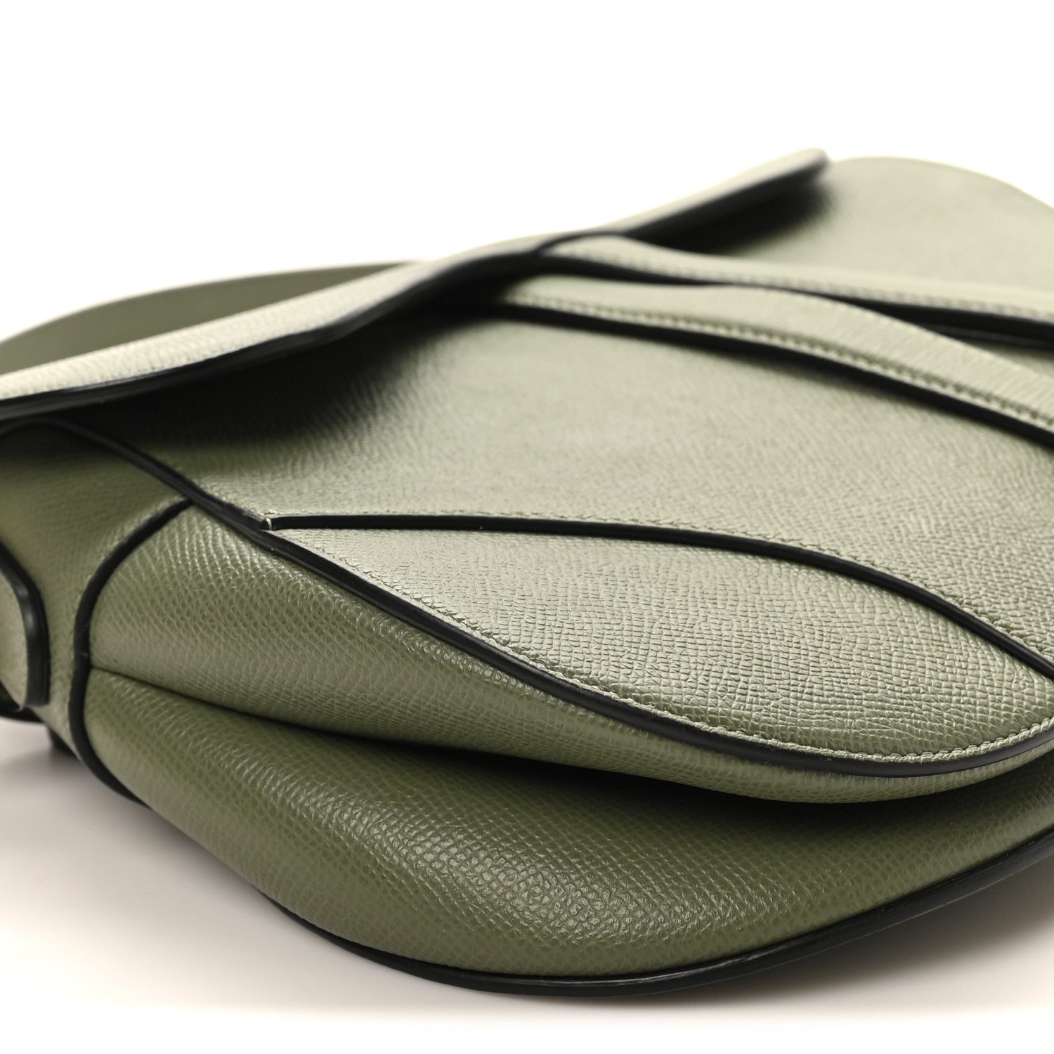 Christian Dior Grained Calfskin Saddle Bag Sage 9 of 10