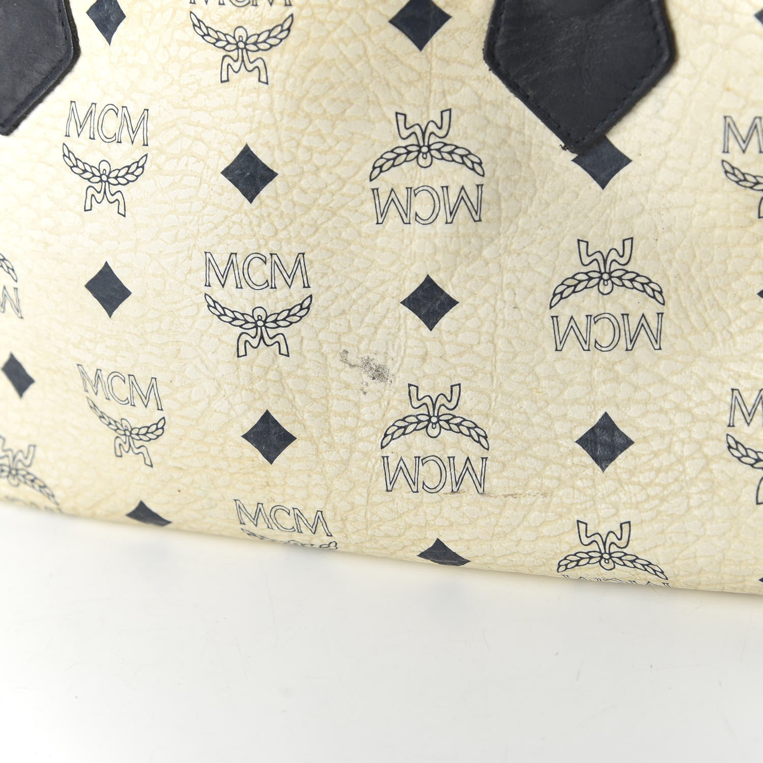 MCM Visetos Essential Boston Bag White 13 of 14