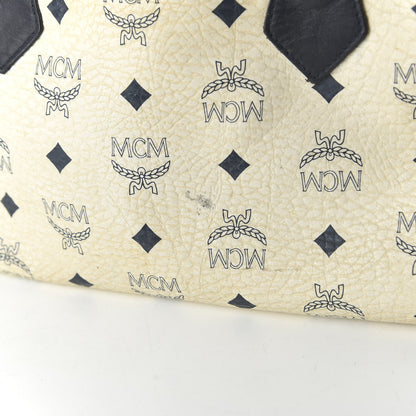 MCM Visetos Essential Boston Bag White 13 of 14