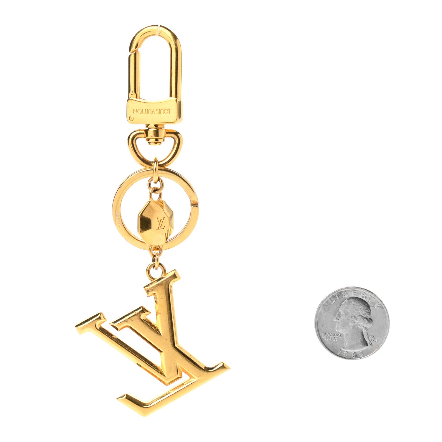 Louis Vuitton LV Facettes Bag Charm Key Holder Gold 2 of 6