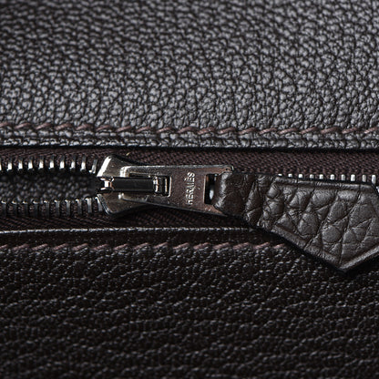 Hermes Toile Togo Birkin 40 Chocolate 15 of 37