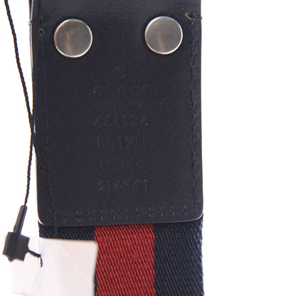 Gucci Canvas Web D Ring 40mm Belt 115 46 Blue Red 4 of 4
