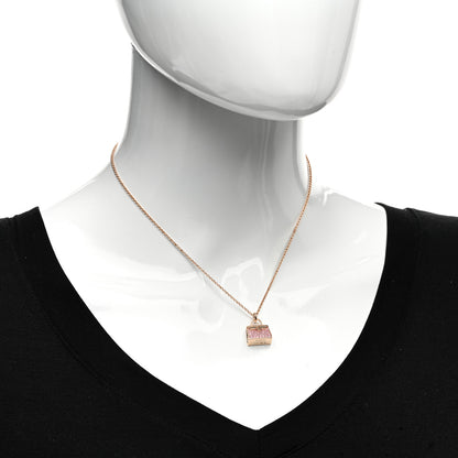 Hermes 18K Rose Gold Pink Sapphire Kelly Amulettes Pendant Necklace 2 of 5