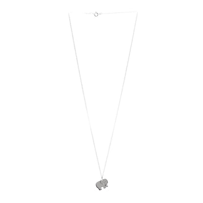 Tiffany Sterling Silver Elephant Never Forgets Pendant Necklace 3 of 7