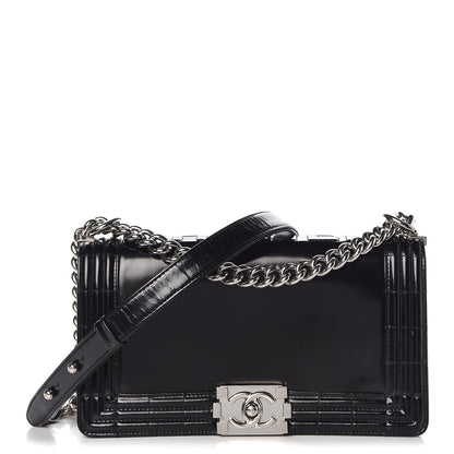 Chanel Glazed Calfskin Medium Boy Flap Black 1 of 9
