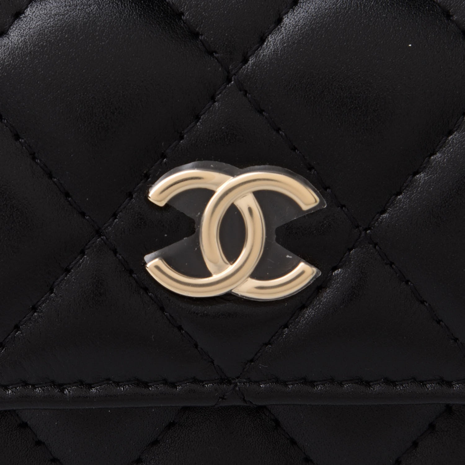 Chanel Calfskin Quilted Maxi Pearls Card Holder Flap With Chain Black 8 of 10