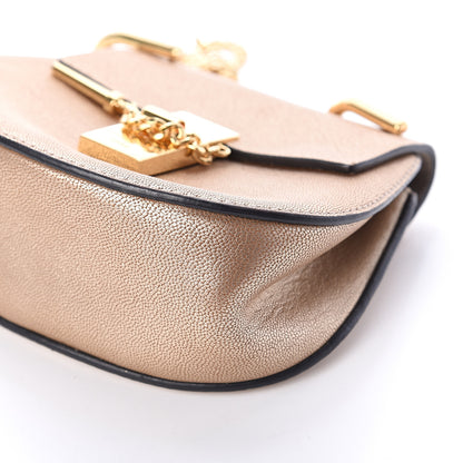 Chloe Metallic Goatskin Nano Drew Shoulder Bag Abstract Gold 7 of 7
