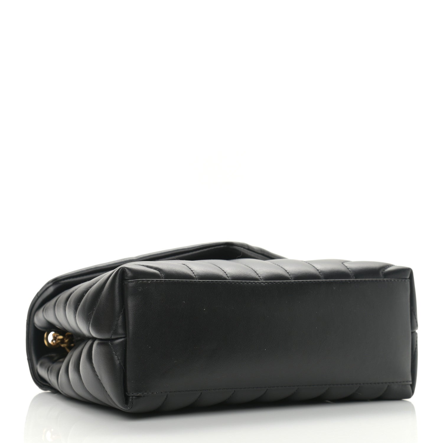 Saint Laurent Calfskin Y Quilted Monogram Small Loulou Chain Satchel Black 5 of 13