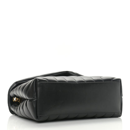 Saint Laurent Calfskin Y Quilted Monogram Small Loulou Chain Satchel Black 5 of 13