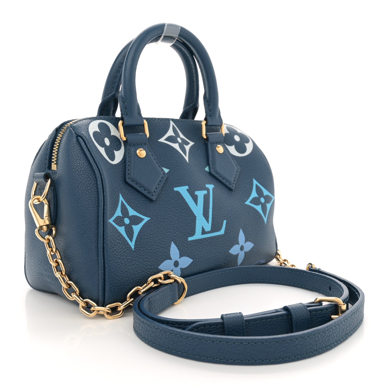 Louis Vuitton Empreinte Monogram Giant Speedy Bandouliere 20 Degrade Blue 3 of 9