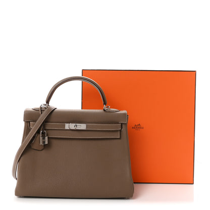 Hermes Togo Kelly Retourne 32 Etoupe 11 of 11