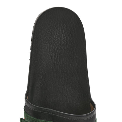 Gucci Satin Web Bow Slide Sandals Black 7 of 10