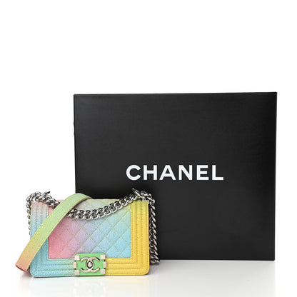 Chanel Caviar Quilted Small Cuba Rainbow Boy Flap Multicolor 11 of 11