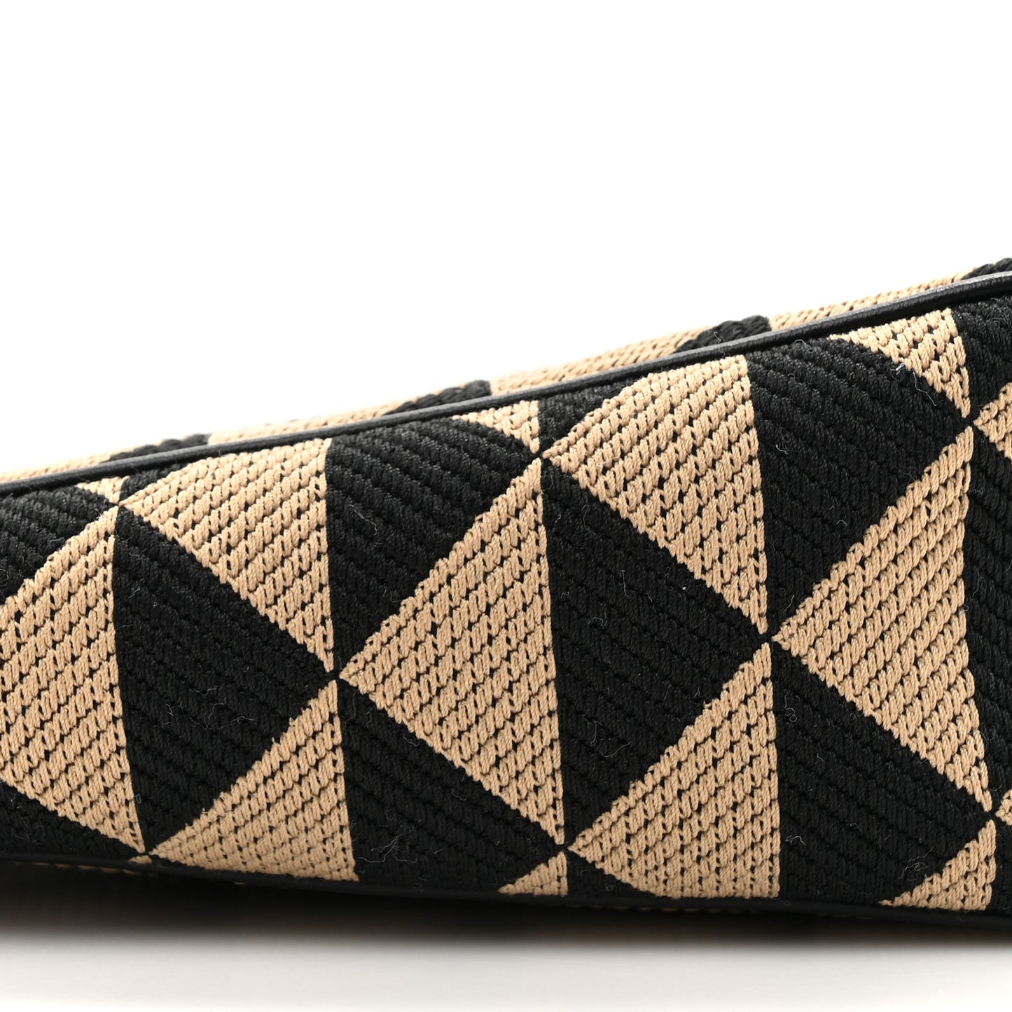 Jacquard Triangolo Symbole Embroidered Mini Triangle Bag Black Corda