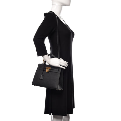 Hermes Epsom Kelly Sellier 25 Black 2 of 52