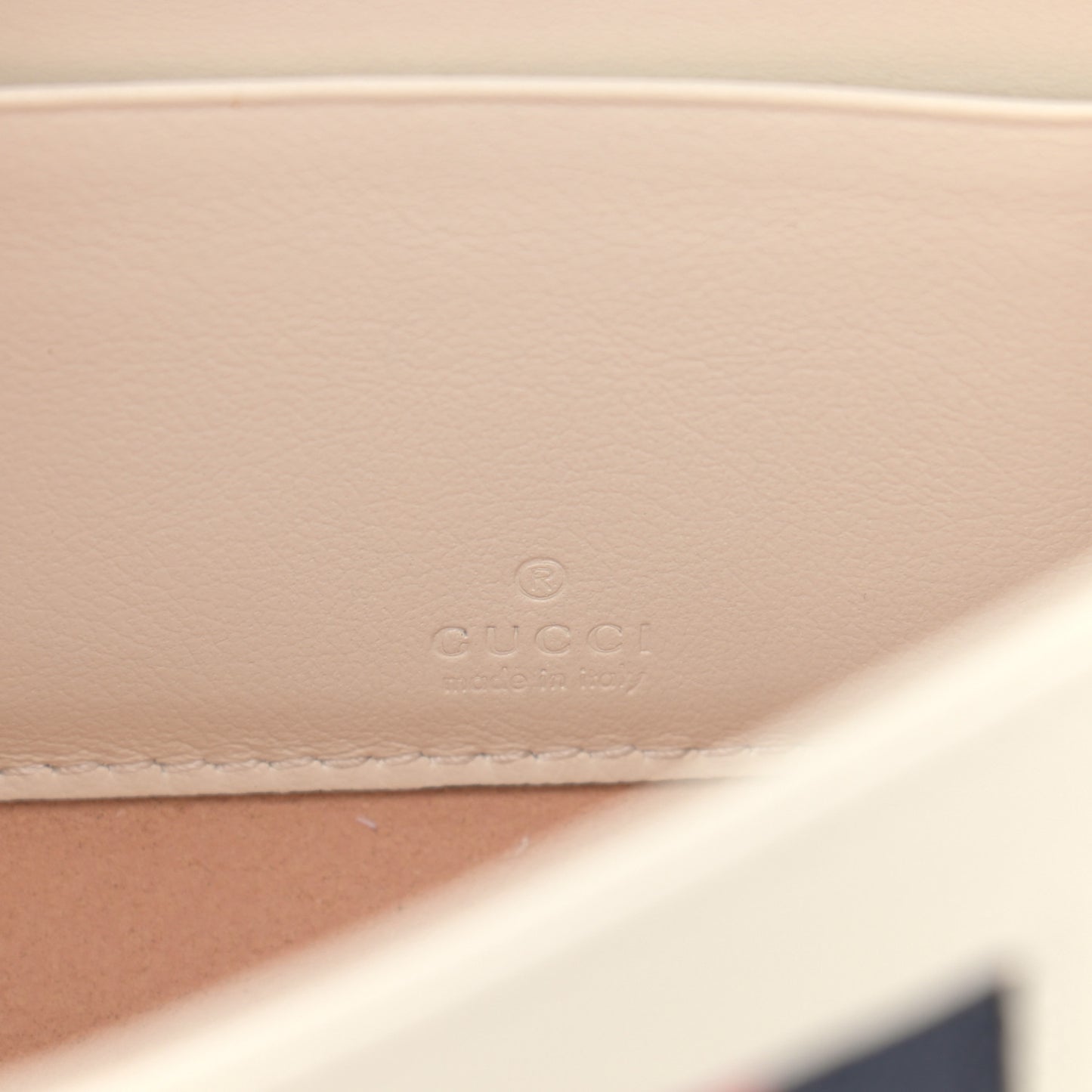Textured Calfskin Web Mini Rajah Slim Flap Shoulder Bag Mystic White