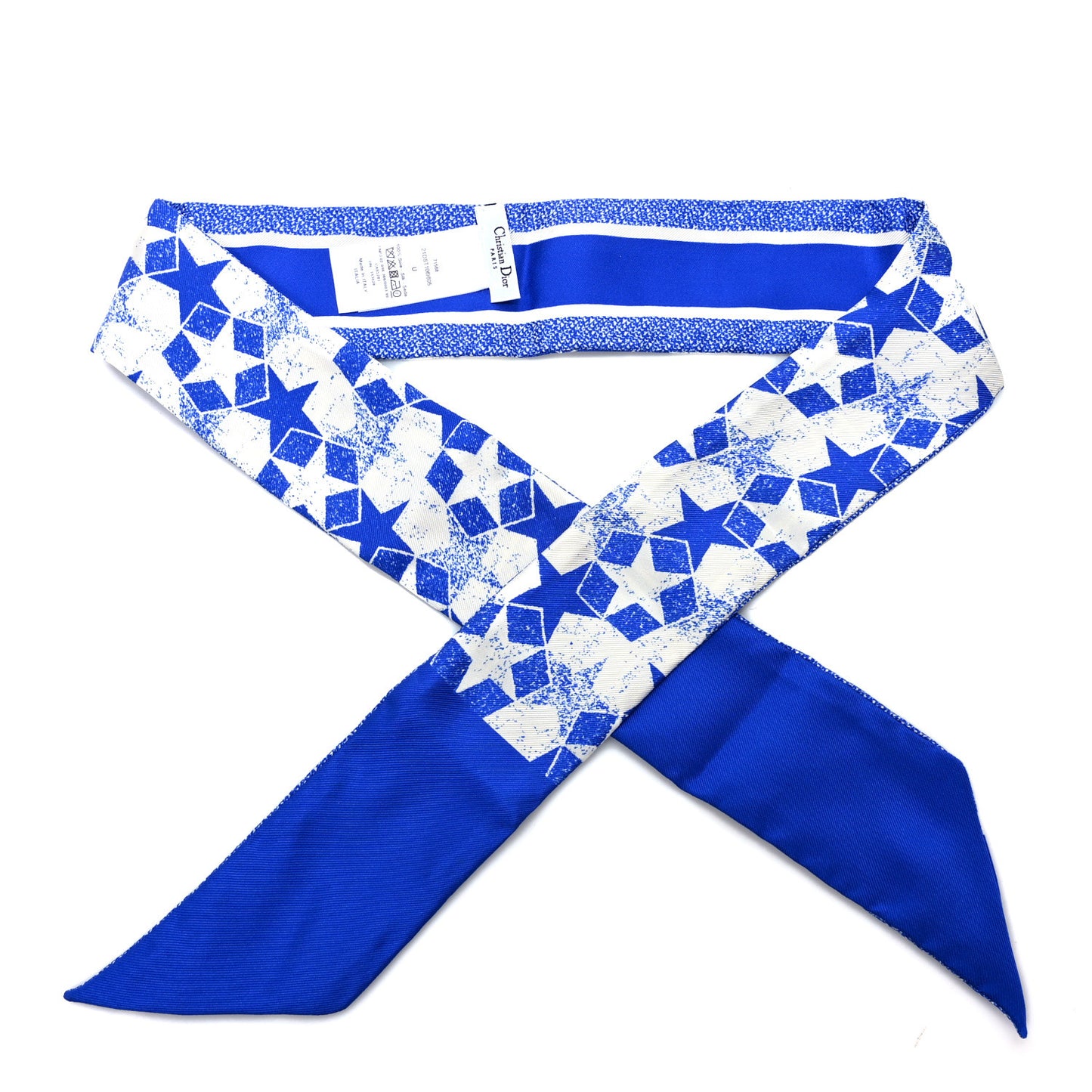 Silk Star Mitzah Scarf Blue