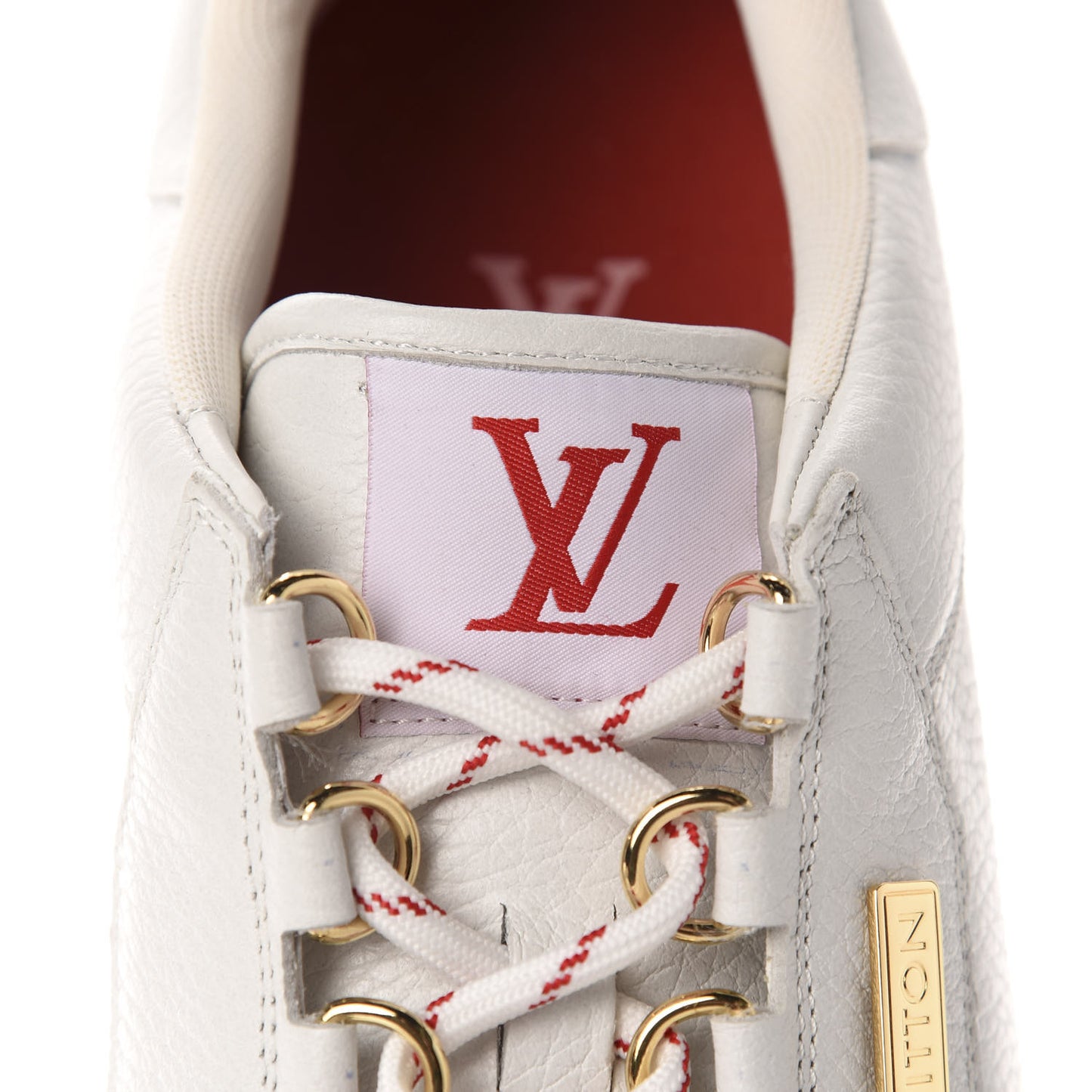 Calfskin Mens LV Trainer Sneaker 9.5 White