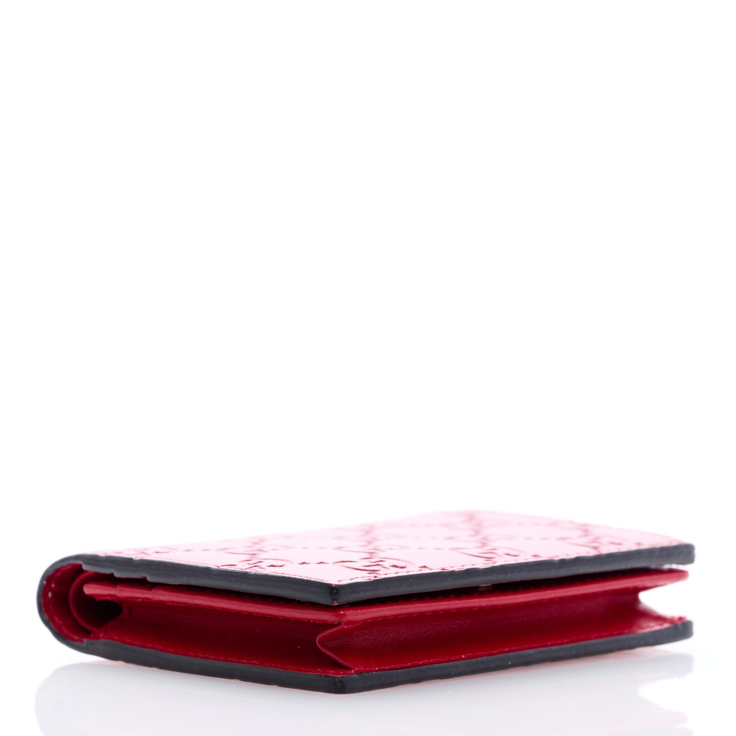 Guccissima Card Case Wallet Red