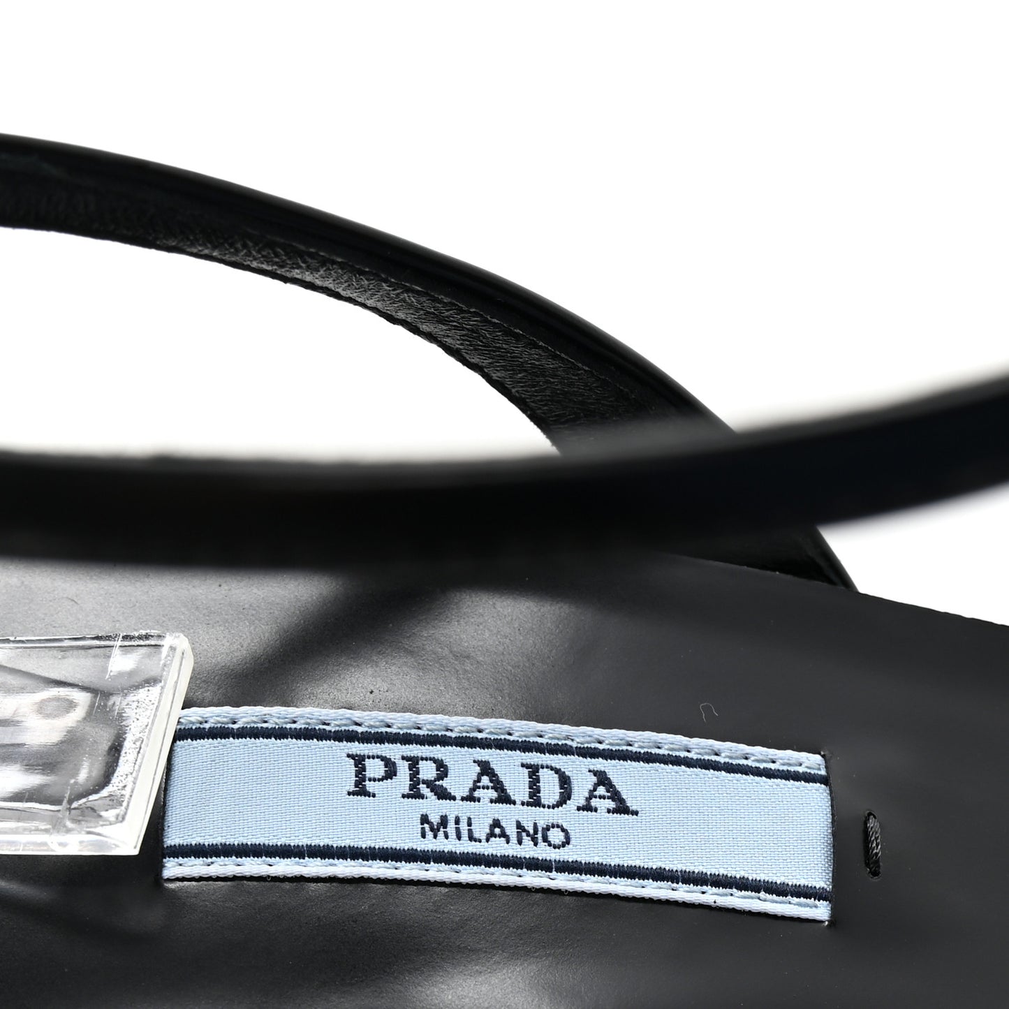 Spazzolato Metal Triangle Logo Ankle Strap 100mm Sandals 37 Black