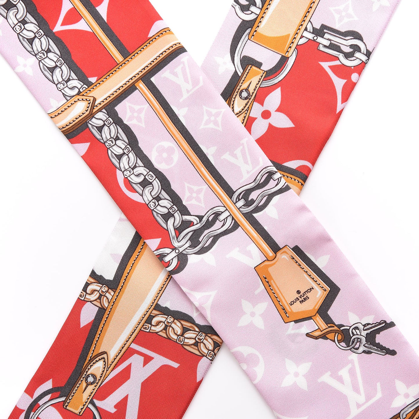 Silk Monogram Giant Confidential Bandeau Rouge
