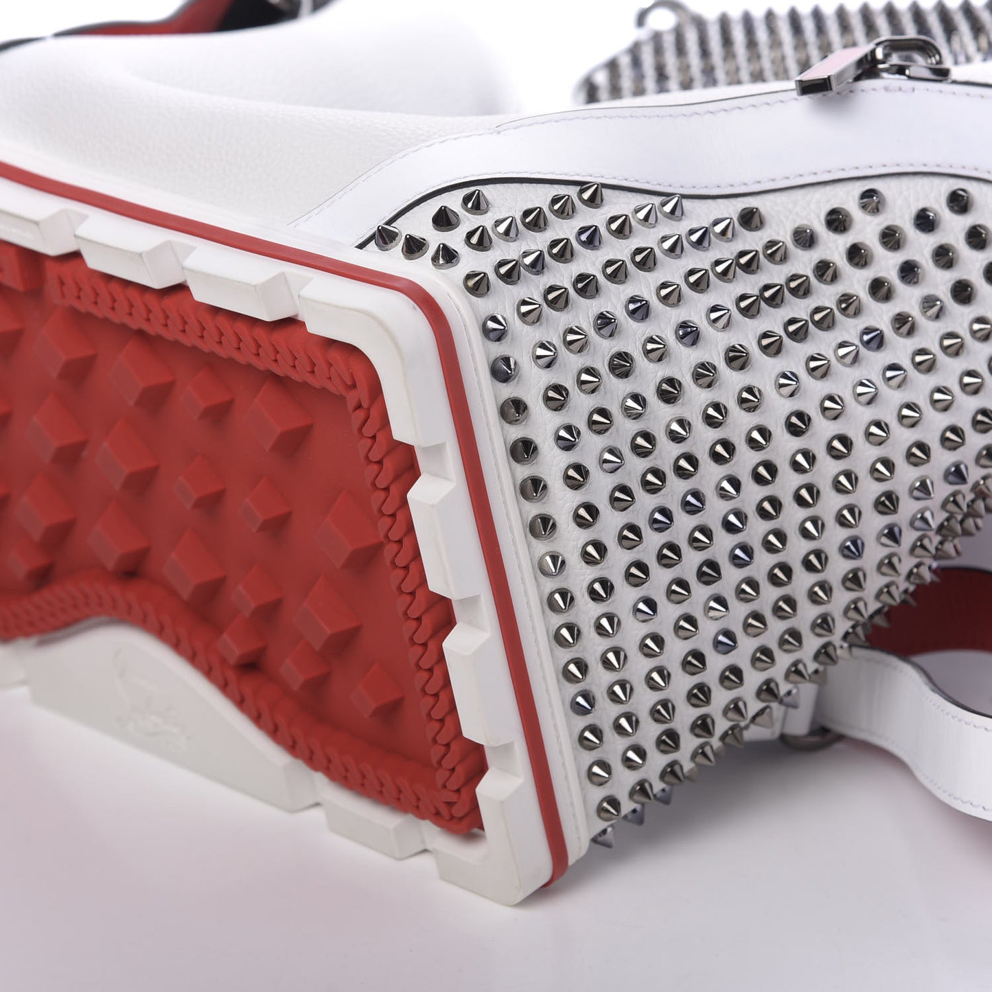 Calfskin Spiked Explorafunk Backpack White