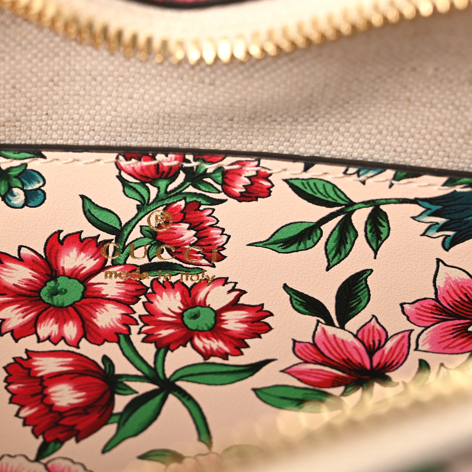 Gucci Calfskin Brit Roses Print Matelasse Diagonal Mini Interlocking G Heart Shoulder Bag Multicolor 6 of 11