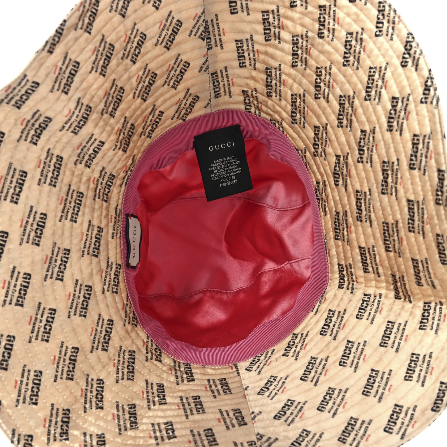 Silk Stamp Print Bucket Hat