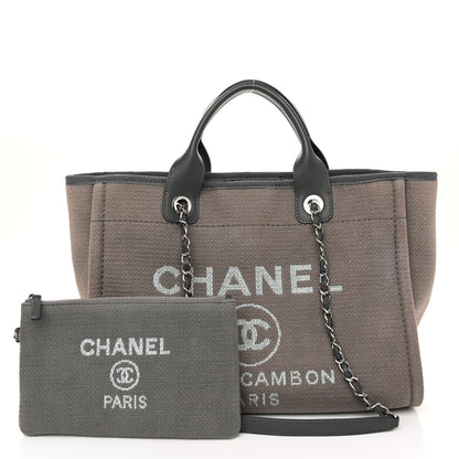 Chanel Mixed Fibers Small Deauville Tote Grey 3 of 13