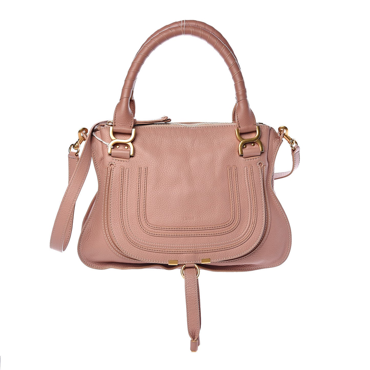 Calfskin Medium Marcie Satchel Anemone Pink