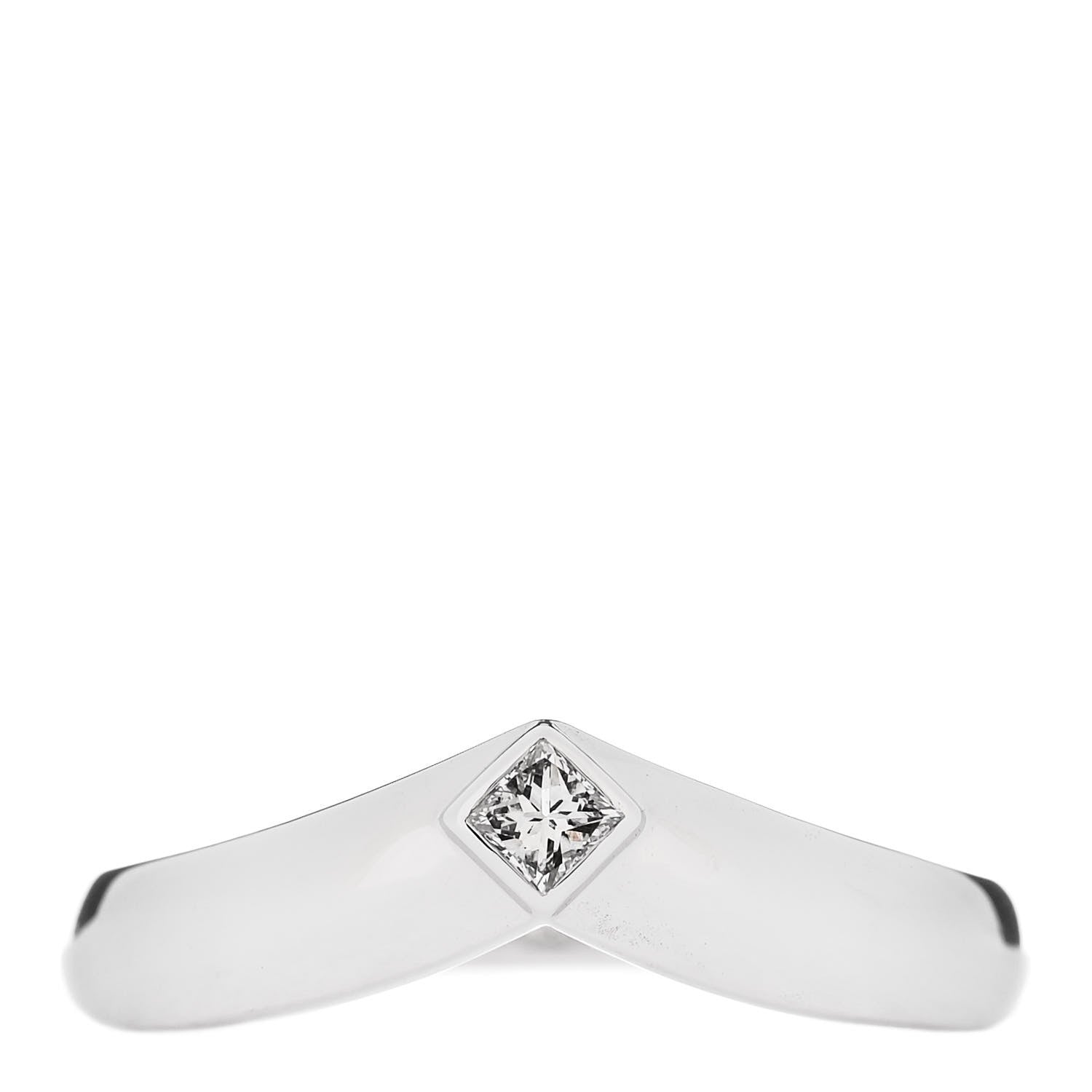 Cartier 18K White Gold Diamond Triandos Ring 56 7.5 1 of 5
