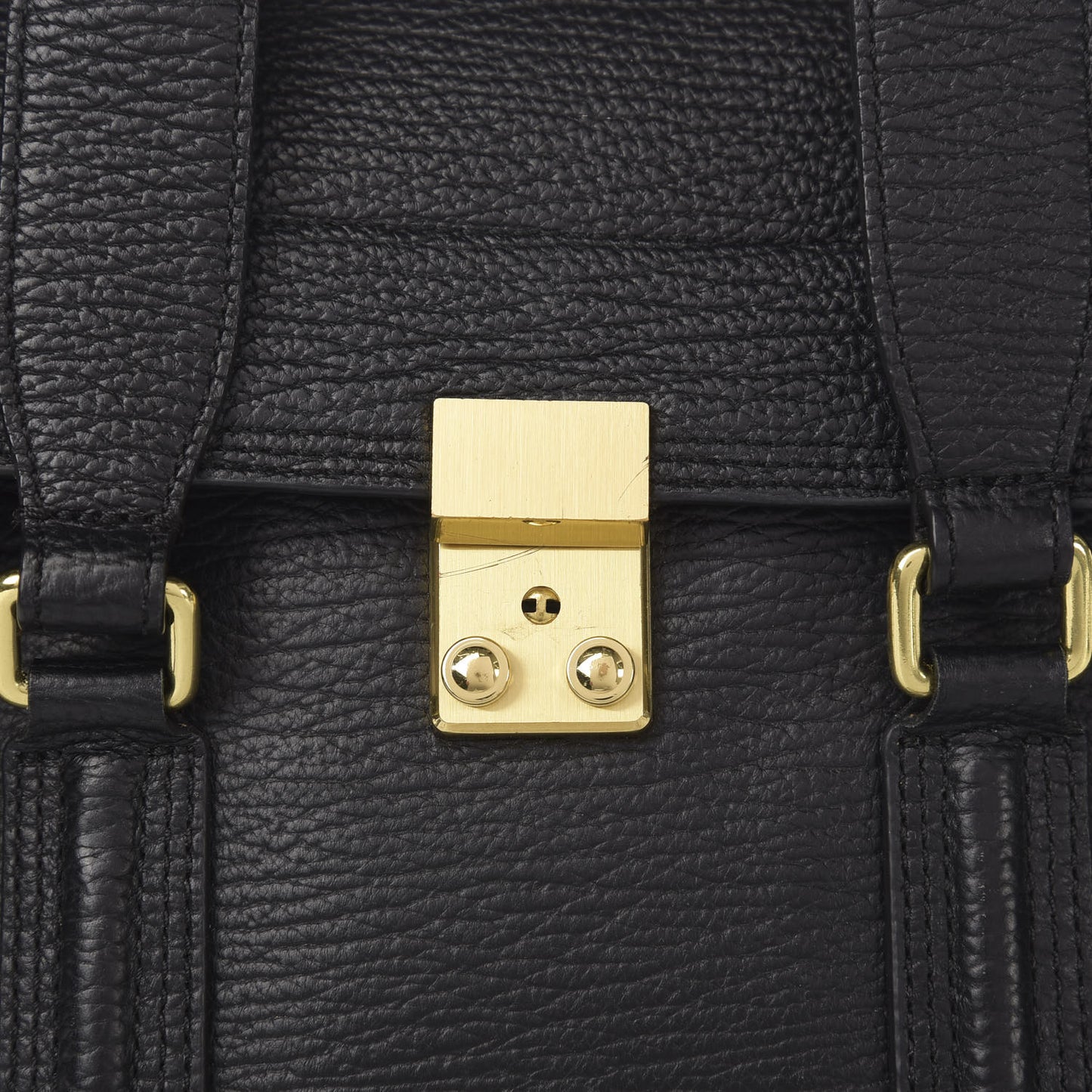 3.1 Textured Calfskin Medium Pashli Satchel Black