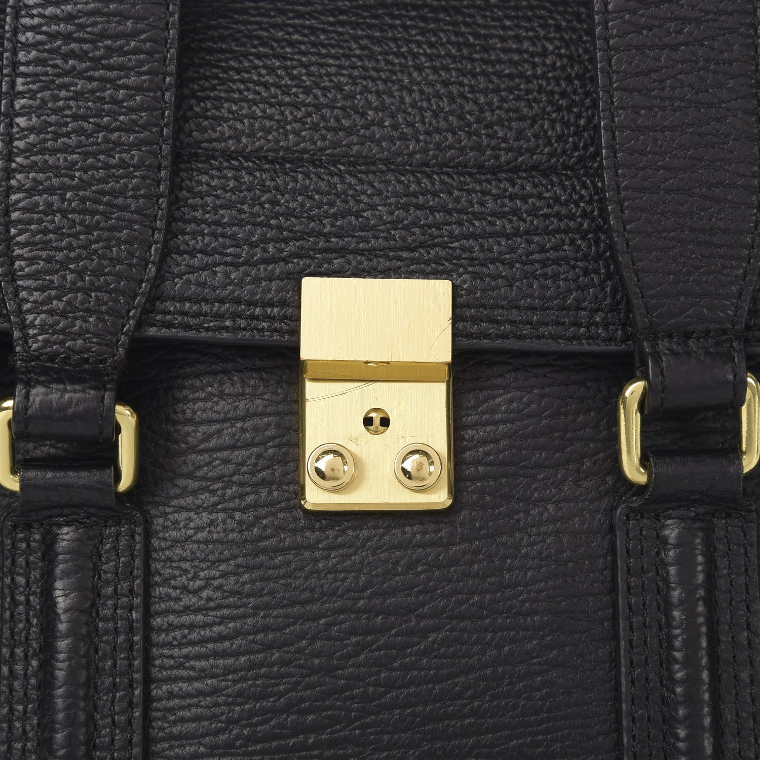 3.1 Phillip Lim 3.1 Textured Calfskin Medium Pashli Satchel Black 14 of 14