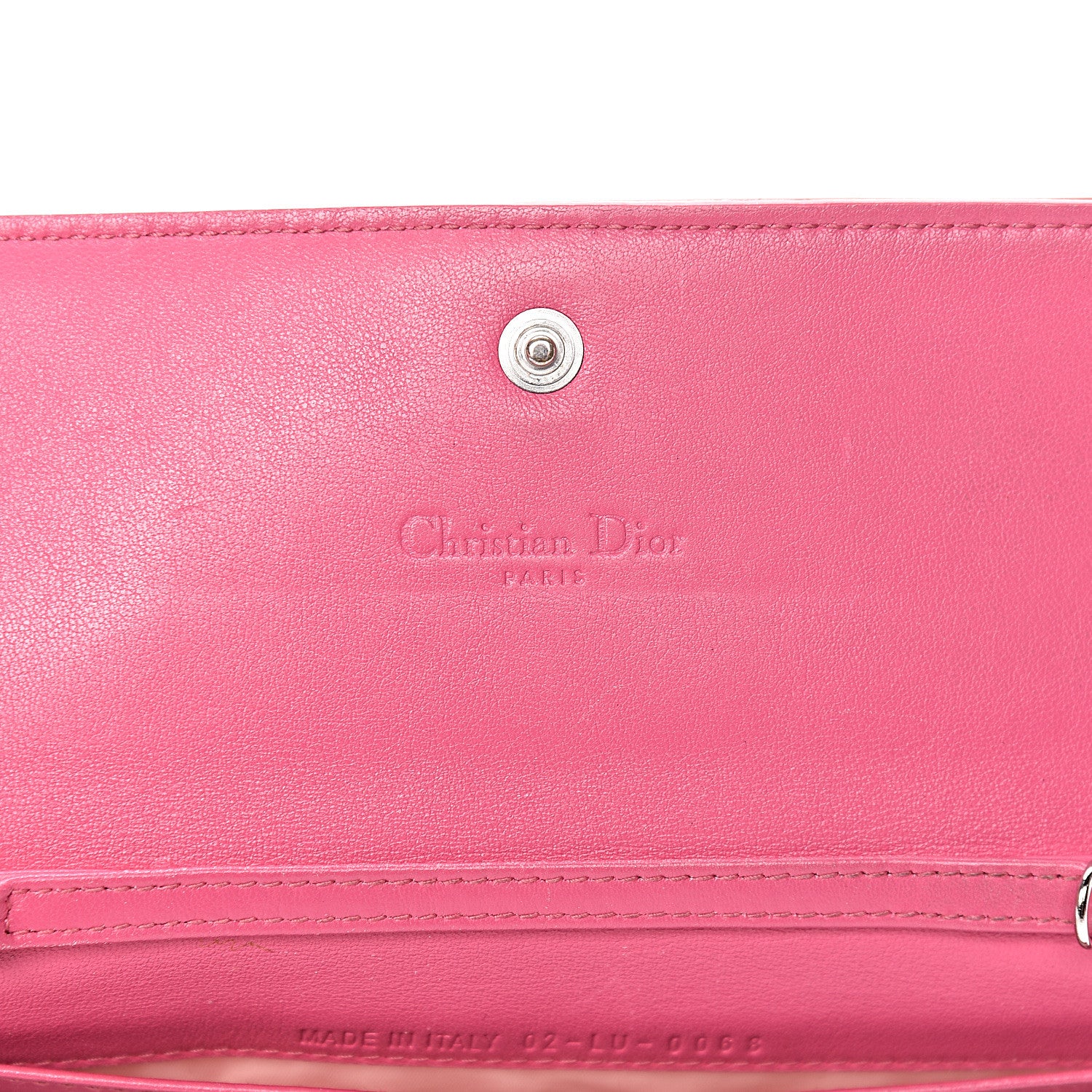 Christian Dior Patent Ultimate Chain Wallet Fushia 6 of 17