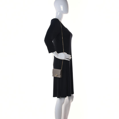 Fendi Vitello Cruise F is Fendi Geometric Flap Wallet on Chain Tortora 2 of 11