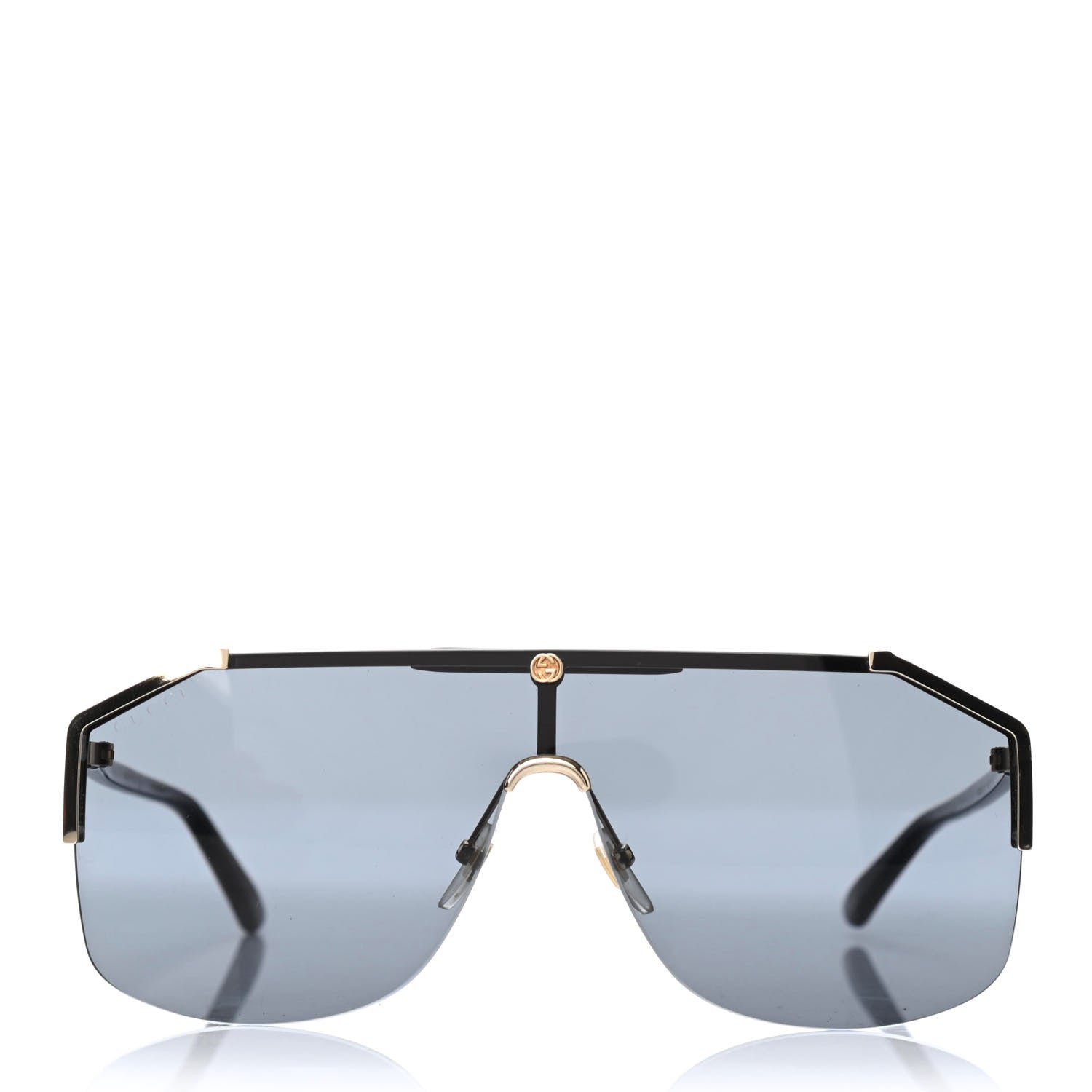 Gucci Metal Rimless Square Sunglasses GG0291S Black Gold 2 of 4
