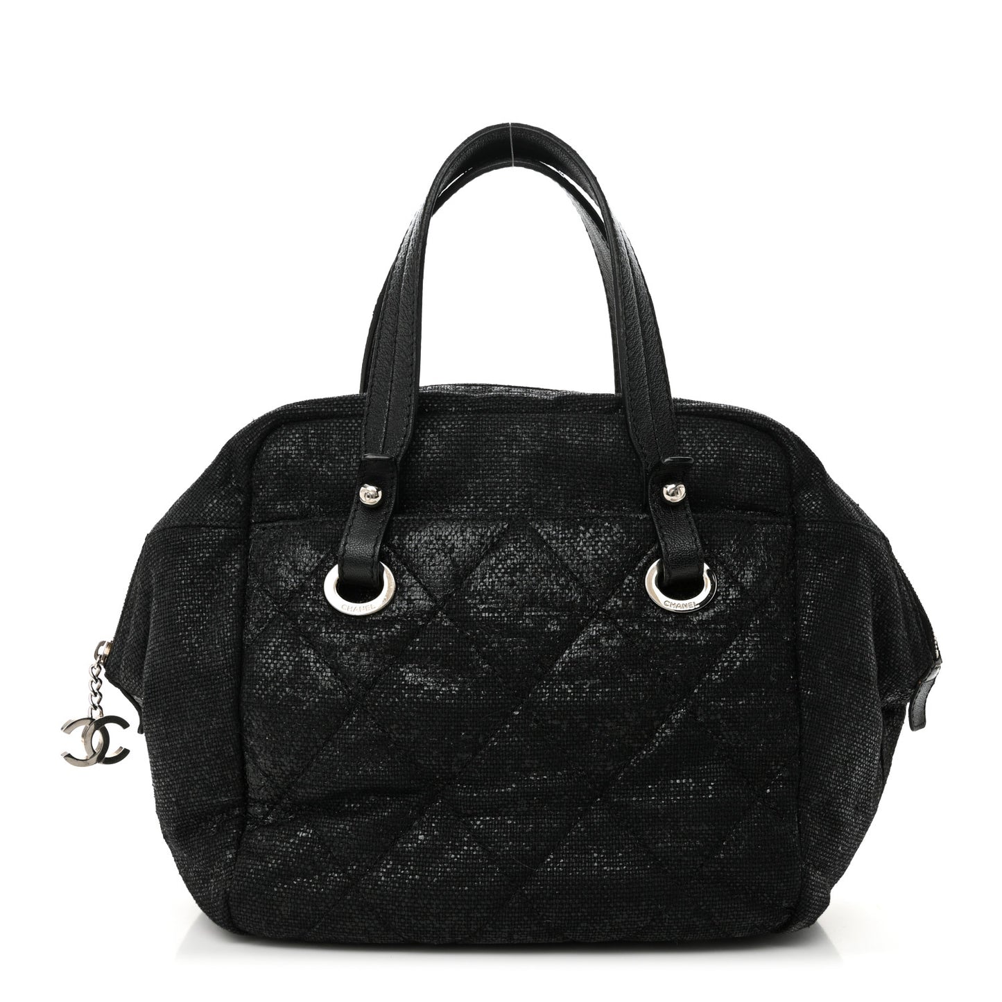 Coated Canvas Paris Biarritz Satchel Black