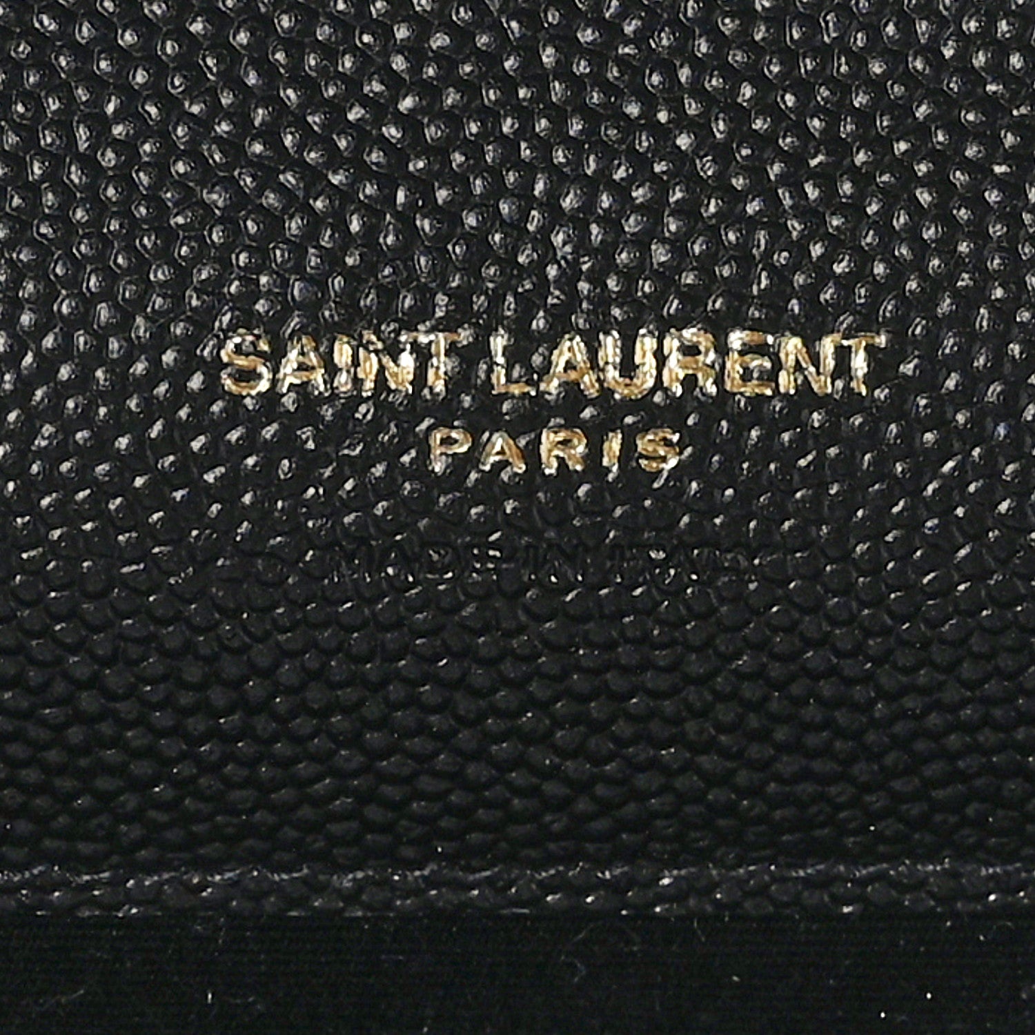 Saint Laurent Grain De Poudre Matelasse Chevron Monogram Envelope Clutch Black 5 of 9