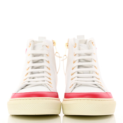 Louis Vuitton Calfskin LV Stellar Sneaker Boots 37 White Framboise 2 of 17