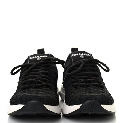 Chanel Fabric Logo Sneakers 35.5 Black 2 of 4