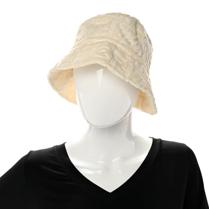 Fendi Terrycloth Karligraphy Embroidered Bucket Hat M White 2 of 8