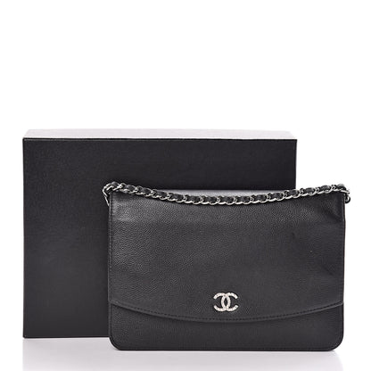 Chanel Caviar Sevruga Wallet On Chain WOC Black 15 of 15