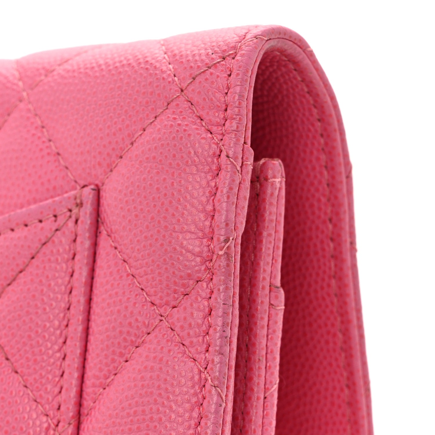 Chanel Caviar Quilted Wallet on Chain WOC Pink 14 of 14