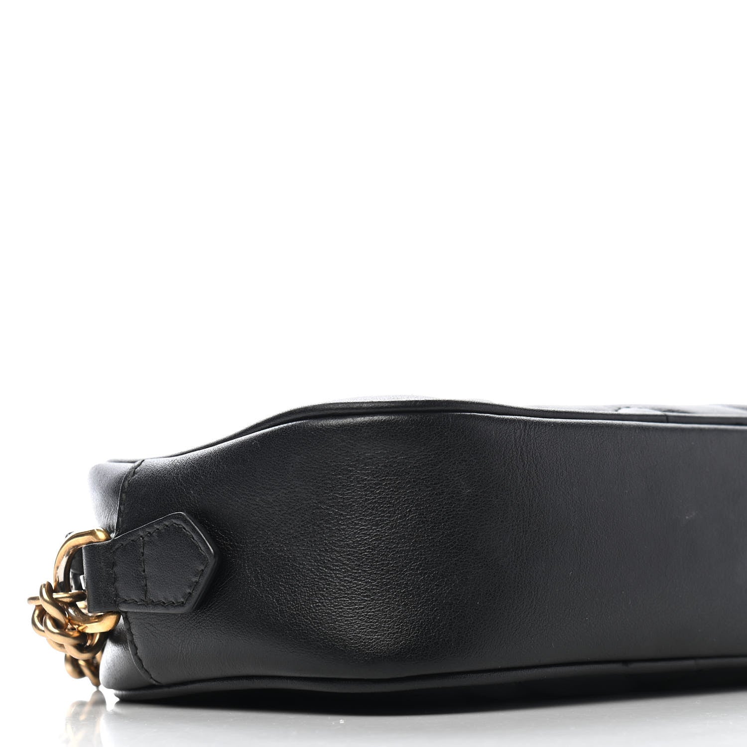 Gucci Calfskin Matelasse Mini GG Marmont Chain Shoulder Bag Black 8 of 9