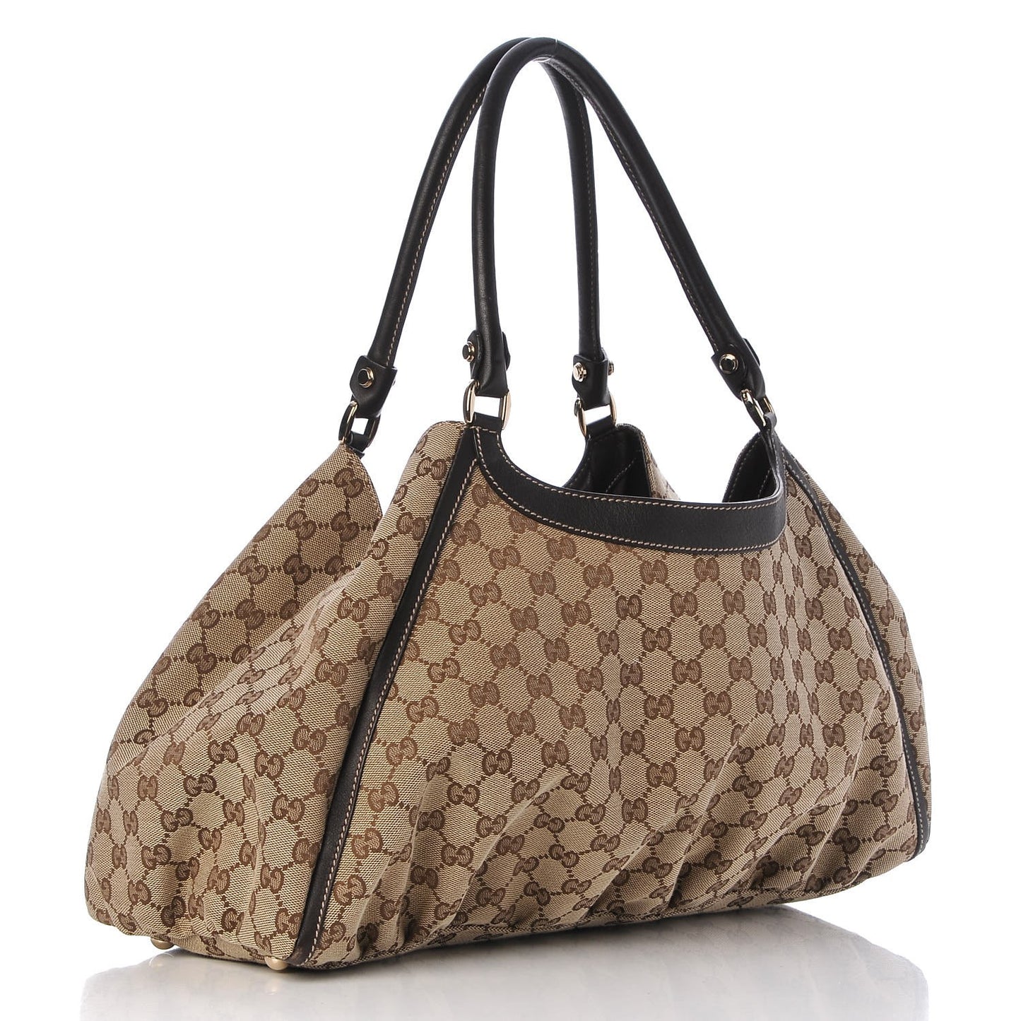 Monogram Large D Gold Hobo Dark Brown