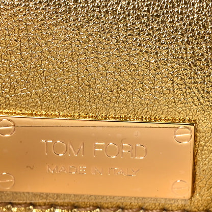 Tom Ford Metallic Snakeskin Natalia East-West Shoulder Bag Gold 6 of 9